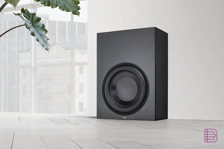 Minimalist subwoofer in a modern interior