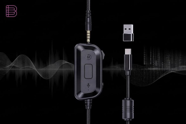 FiiO FG3 gaming headset worn with detachable microphone