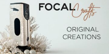 Focal Diva Utopia loudspeaker with Focal Crafts bespoke finish, lifestyle shot