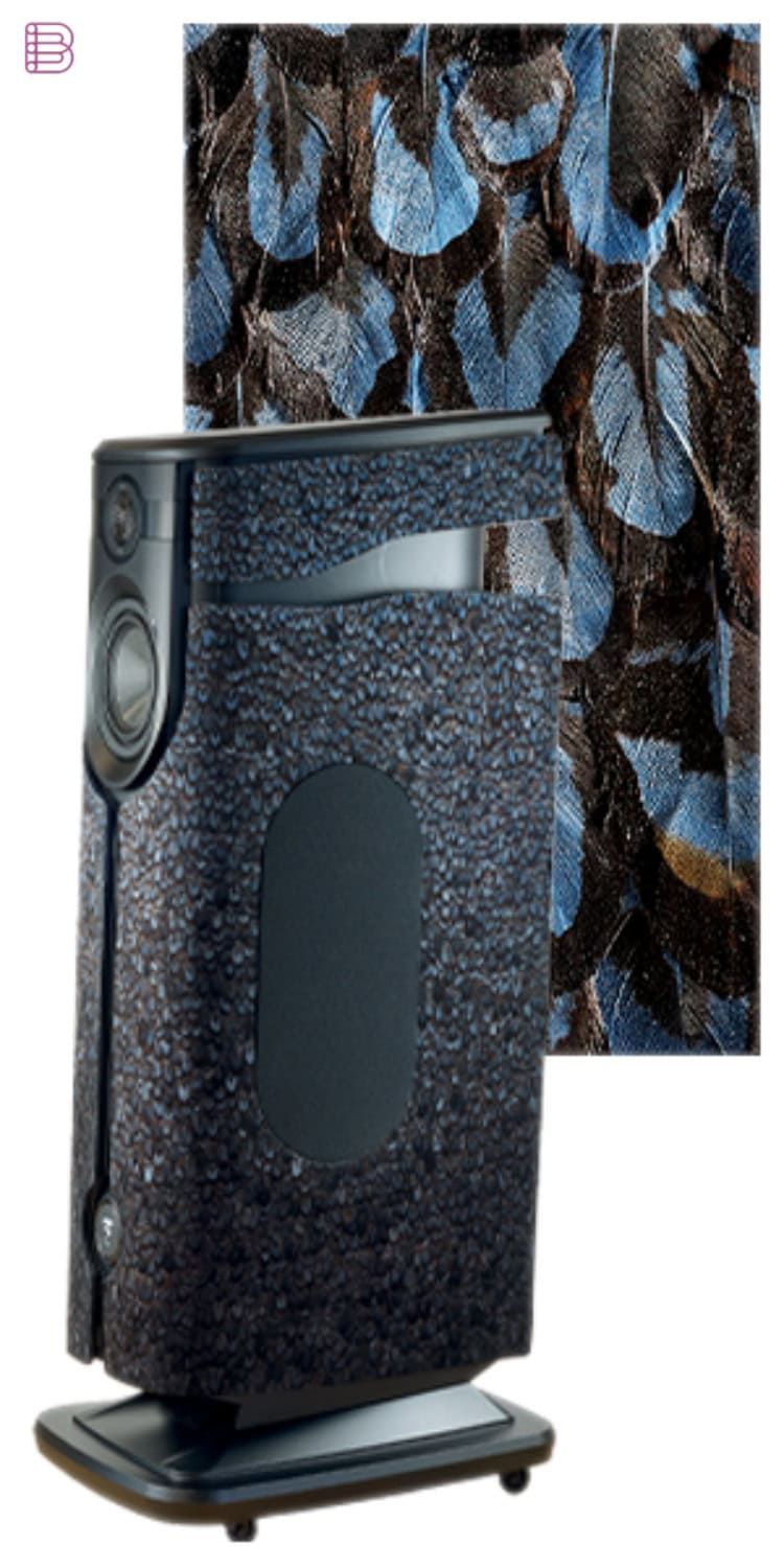 Focal Diva Utopia Plume finish applied to the speaker cabinet