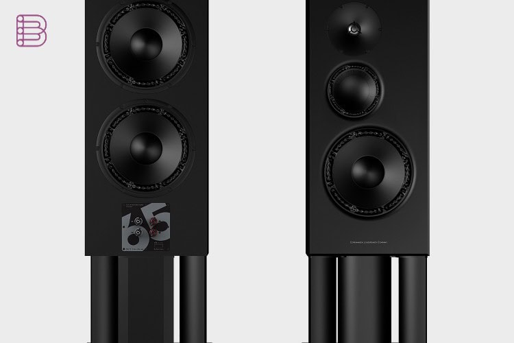 CLC Audio CLC65 loudspeaker front and rear view showing dual passive radiators