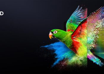 Hisense RGB Mini-LED television showing vivid, wide-gamut colour
