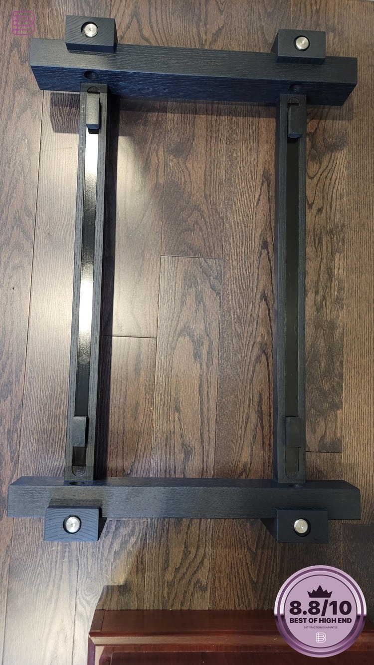 Madera Works Stack Rack modular frame uprights and cross-brace detail