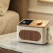 Majority Mini Shelford portable DAB+ FM Bluetooth radio on a bedside table