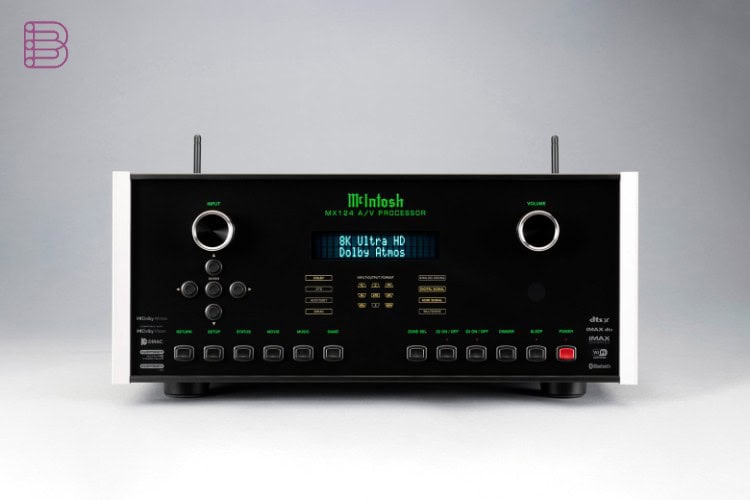 McIntosh MX124 A/V processor front panel detail