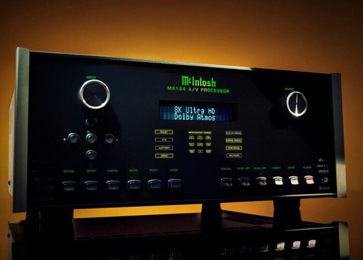 McIntosh MX124 A/V processor front panel