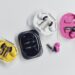 Nothing Ear (3a) earbuds in black, white, yellow and pink