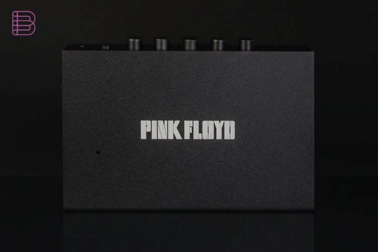 We Are Rewind WE-001 cassette player rear panel with Pink Floyd branding