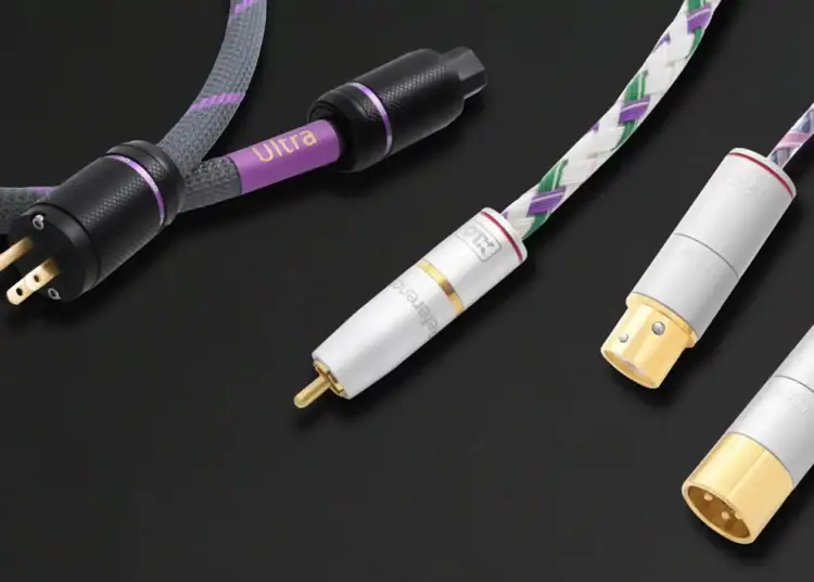 XLO Ultra, Reference and Ultra series cables grouped on black background