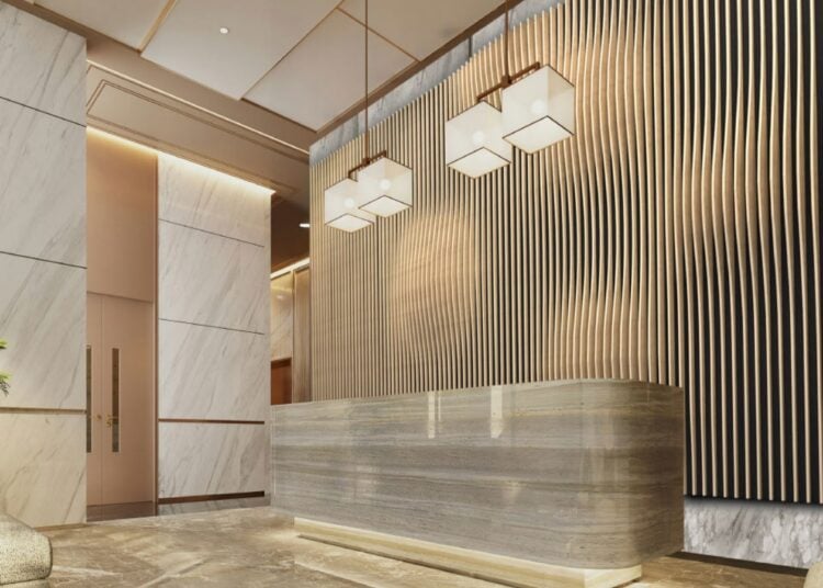 Artnovion Avalon K parametric acoustic wall panel in a living room