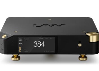 LAiV Harmony DAC 2 discrete R2R ladder DAC in black with colour display
