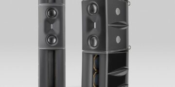 Børresen M Gold Signature M6 and M8 floorstanding loudspeakers side by side