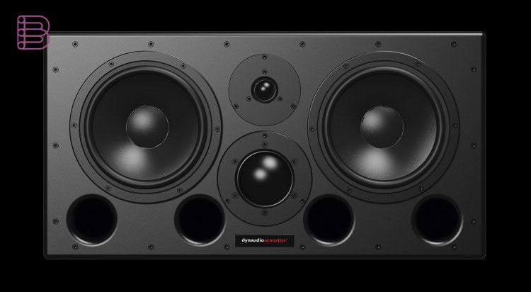Front view of the Dynaudio Acoustics M2 MkII showing the Esotar3 tweeter and MSP drivers