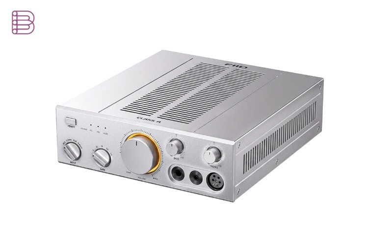 FiiO CLASS A headphone amplifier three-quarter angle view