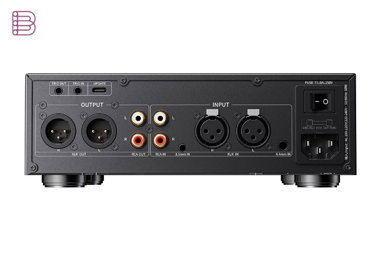 FiiO CLASS A rear panel with XLR and RCA inputs and outputs