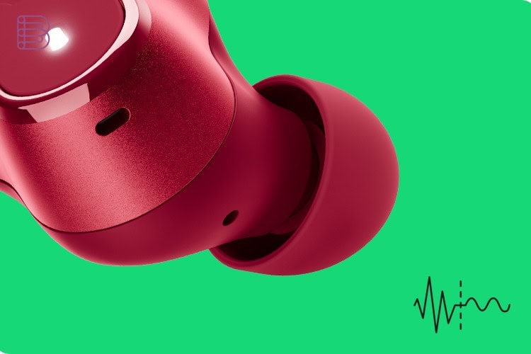 Fresh 'n Rebel Twins Elite 2 earbud in Berry Red