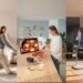Hisense RoamView 32S6S portable touchscreen display used for art, cooking and fitness in the home