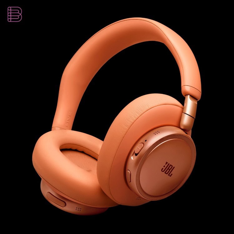 JBL Live 780NC over-ear noise cancelling headphones in orange