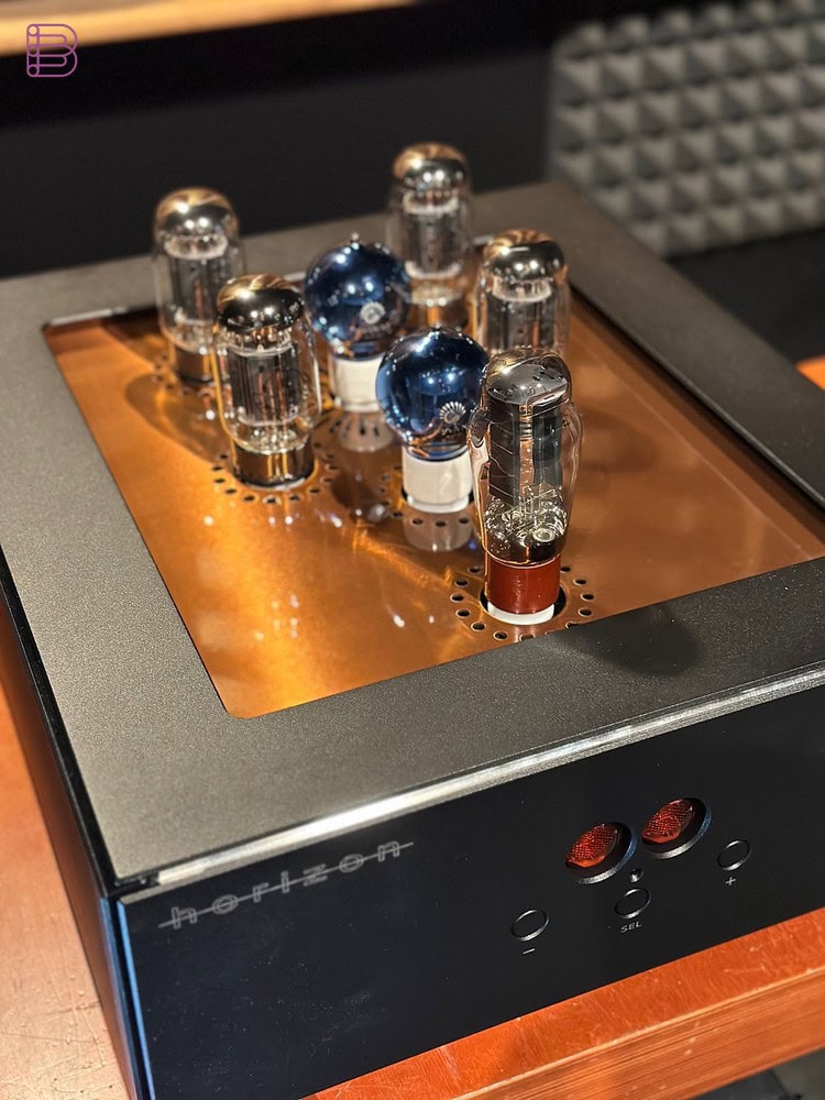 Lampizator Horizon-2 DAC in a home listening room with acoustic panels