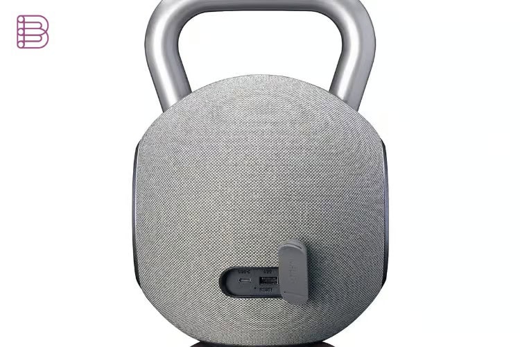 Lenco Orbita 360GY rear panel with USB-C charging and audio port