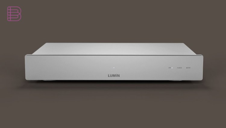LUMIN N1 network switch front panel in silver aluminium finish