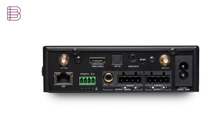 NAD CI SA2-120 rear panel connections for custom install