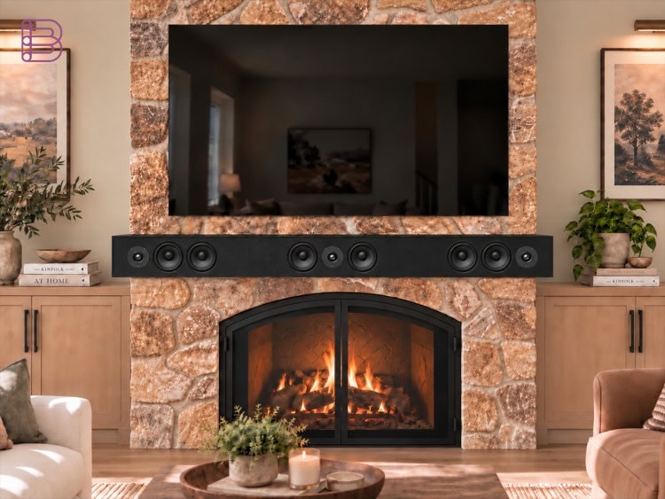 NextLevel Acoustics Mantelbar driver array exposed without its grille