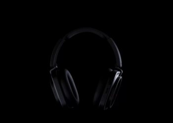 Nothing Headphone (1) Pro over-ear headphones in dramatic studio lighting