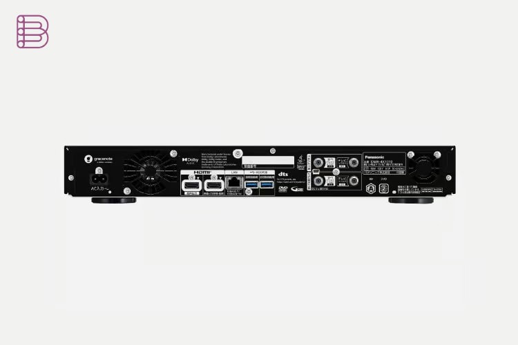 Panasonic DMR-4X1010 4K Blu-ray recorder rear connections