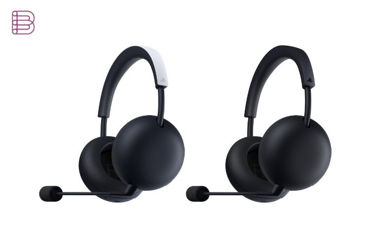 PlayStation Pulse Edge Wireless Headset with detachable boom mic in White and Midnight Black