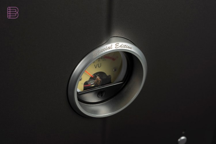 Riviera AFM100SE Special Edition VU meter close-up