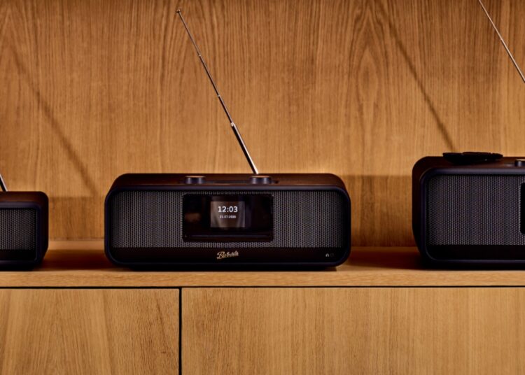 Roberts Revere 100, 300 and 500 stereo sound systems together