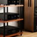 Rotel P430 S430 Michi Prestige preamplifier and power amplifier stacked in a listening room