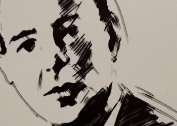 Saul Marantz, founder of Marantz, illustrated portrait published by Marantz