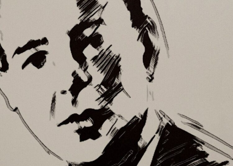 Saul Marantz, founder of Marantz, illustrated portrait published by Marantz