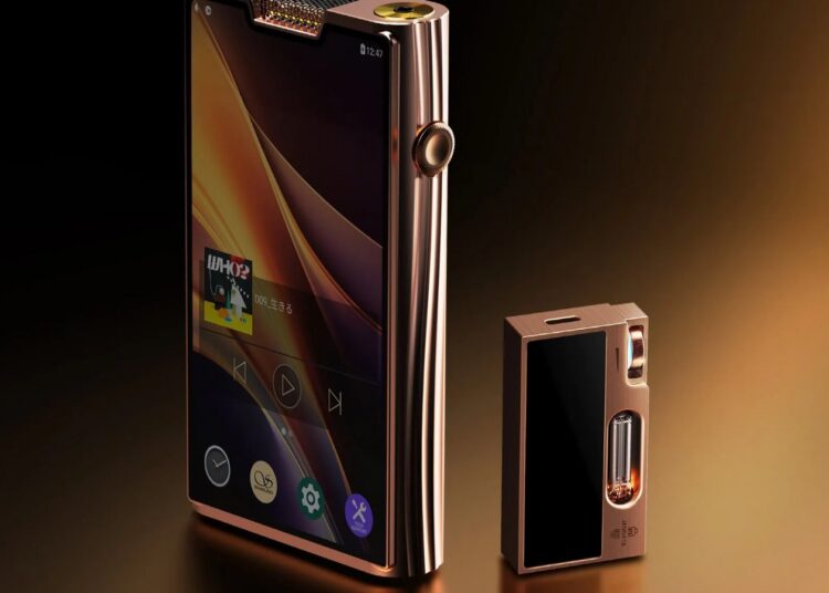 Shanling M8T Cu and UA7 Cu copper limited edition DAP and dongle DAC together