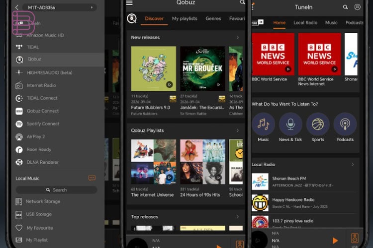 Silent Angel VitOS Orbiter app showing streaming services on a smartphone
