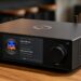 Silent Angel H1 Pure Music Hub on a wooden table in a lounge setting
