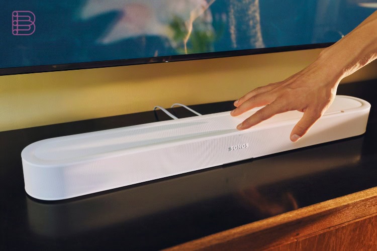 Close-up of the upward-firing driver on the Sonos Beam Ultra