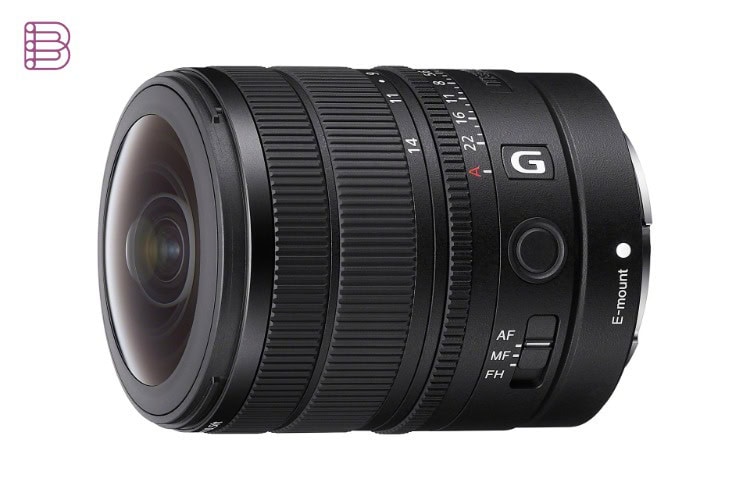 Sony SEL814G FE 8-14mm G Fisheye Lens product photo on white background