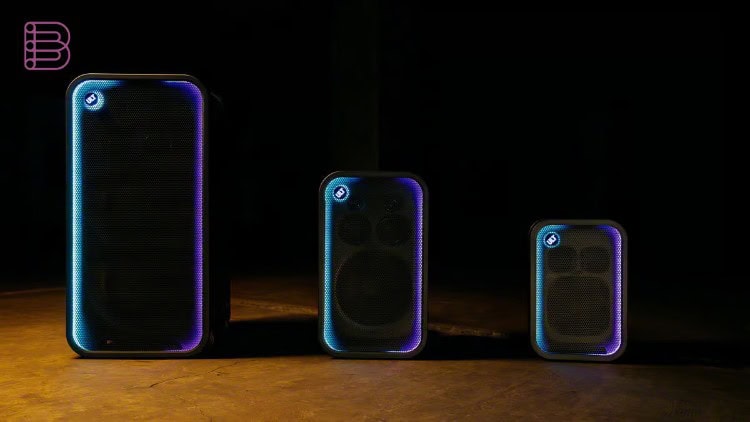 The Sony ULT TOWER MAX, ULT TOWER 7 and ULT TOWER 5 speakers shown together