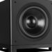 Wharfedale NOVA 12 subwoofer, three-quarter angle with grille removed