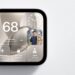 Apple HomeView wall-mounted smart home display showing a dashboard of lights, thermostat and door lock controls