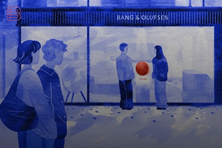 Bang & Olufsen Reloved certified pre-owned storefront illustration
