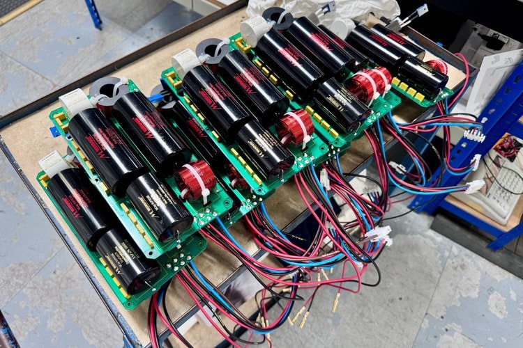 Crossover boards with Mundorf MCap Supreme capacitors