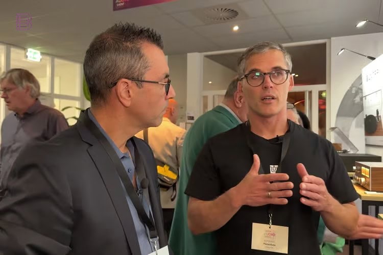 Pierre of Unitra introduces the brand at Dutch Audio Event 2026