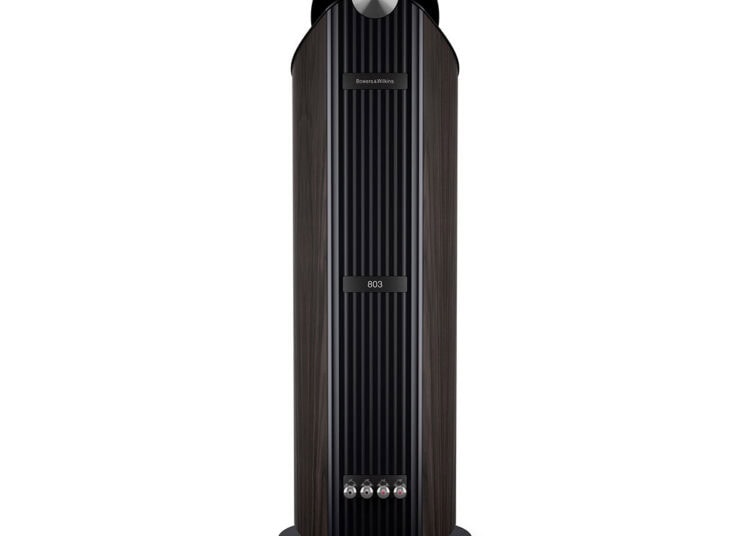 Bowers and Wilkins 803 D5 floorstanding loudspeaker rear terminal panel with four binding posts for bi-wiring or bi-amping