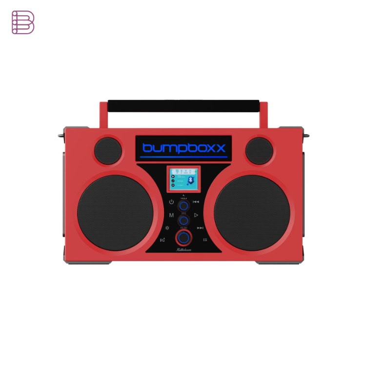 Bumpboxx Retroboom boombox in Radical Red