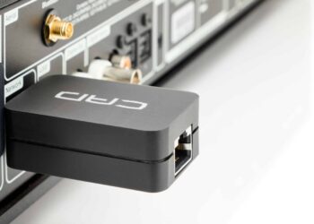 CAD Ethernet Control plugged into the Ethernet port of a network streamer