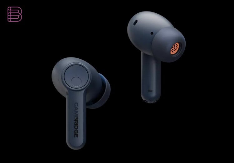 Cambridge Audio Melomania A100 SE earbuds showing the 10mm driver and touch control